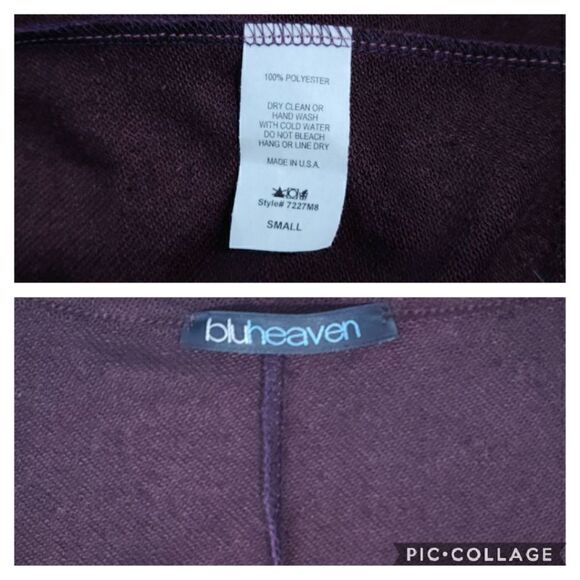 Bluheaven Boho Purple Matted Velvet Tunic Dress S - Picture 14 of 15